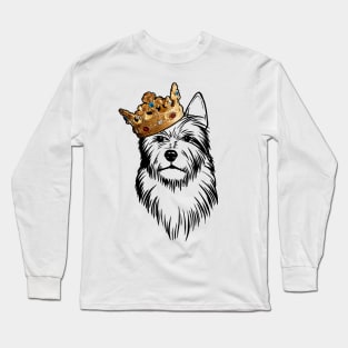 Australian Terrier Dog King Queen Wearing Crown Long Sleeve T-Shirt